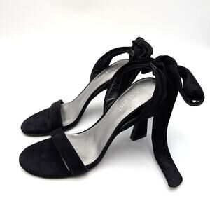 Nine West Kelsie Ankle Wrap Sandal Heeled Open Toe Women's Black Size 8M EU38.5